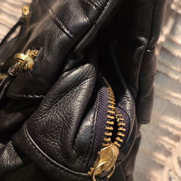 Botkier Black Leather Purse with Gold Hardware - Picture 3 of 7